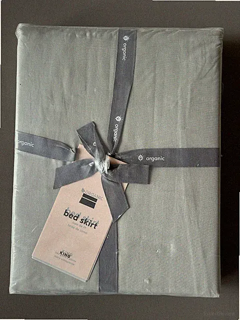 Brand New NIP West Elm 400 TC Organic Sateen King Bed Skirt NWT Pearl Gray