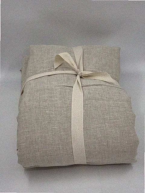 New West Elm European Flax Linen Duvet Cover KING Natural Flax