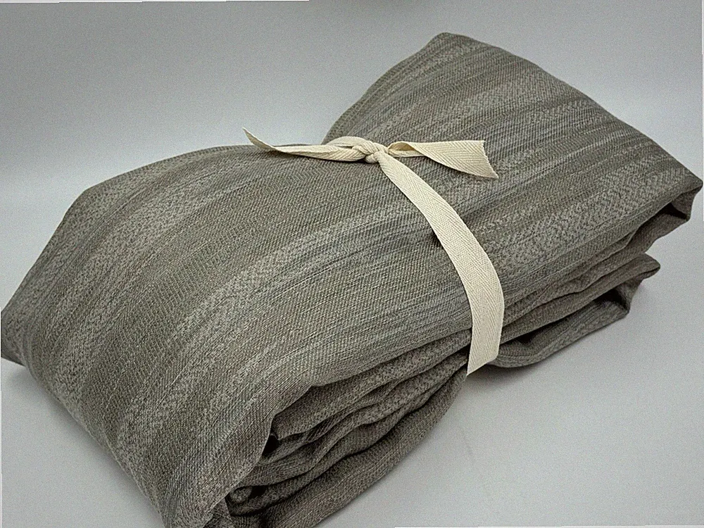 New West Elm KING Duvet Cover Striated Silky Tencel, Elm Green