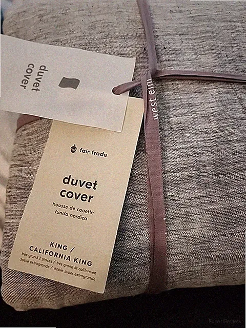 NWT West Elm Belgian flax linen duvet cover King / California King size -Slate