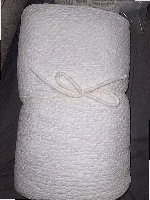 West Elm Airy Cotton Voile White Comforter W/O Shams Open Box