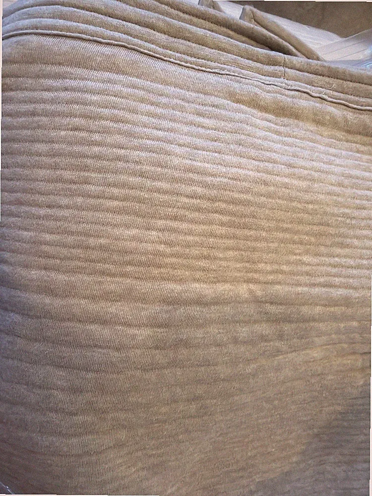West elm Cotton Cloud Jersey Duvet Cover full queen camel product photo sample