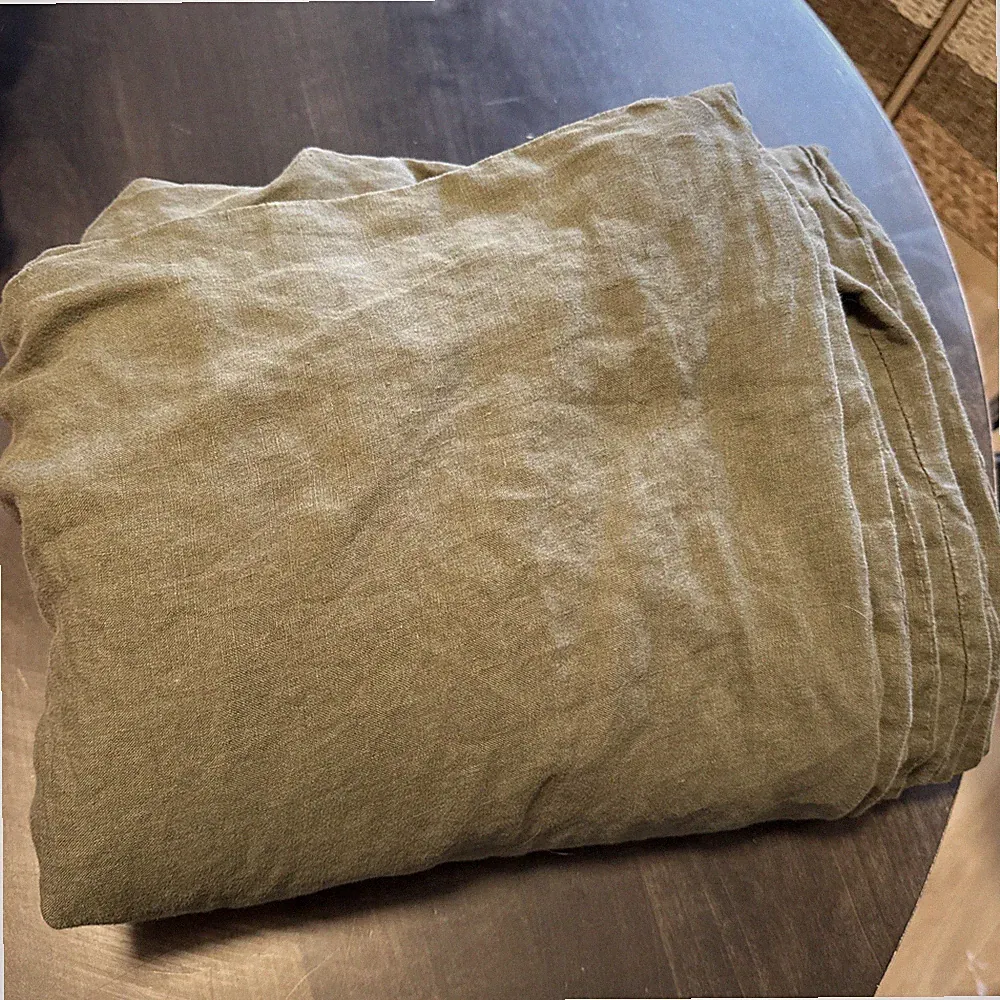 West Elm European Flax Linen Duvet Cover ~ Full/Queen ~ Dark Olive