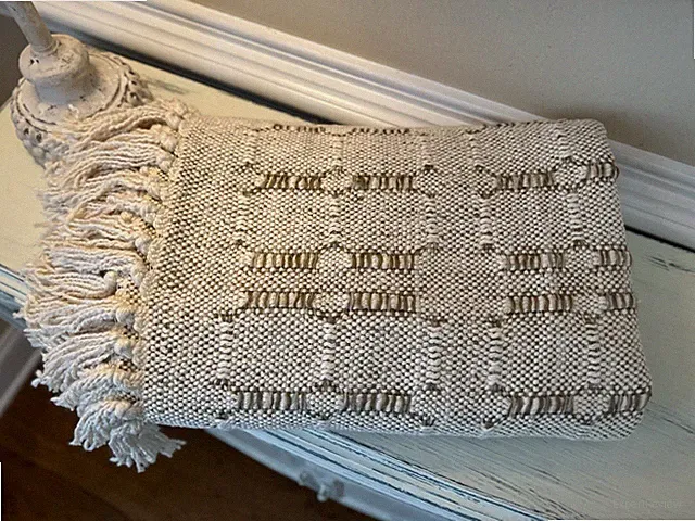 West Elm Grid Woven Throw 50”x60” Brown NWOT READ