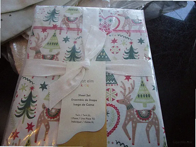 West elm Kids Scandi Christmas twin sheet set New w tags