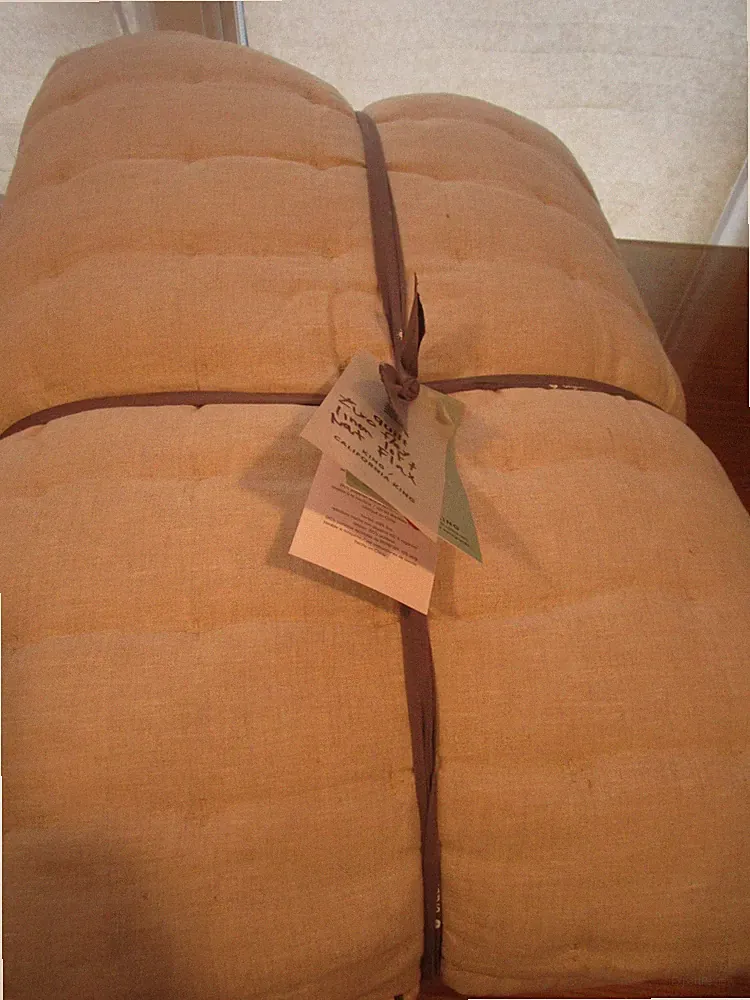 West Elm Linen Lofty European natural flax Quilt king New w tag