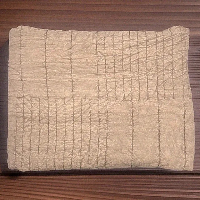 West Elm Parks Garment Washed Cotton Quilt Natural Flax King/Cal. King New! Read
