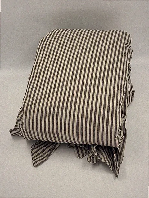 West Elm Pierce & Ward Cotton Linen Stripe Duvet Cover ~ King/Cal. King ~Brown