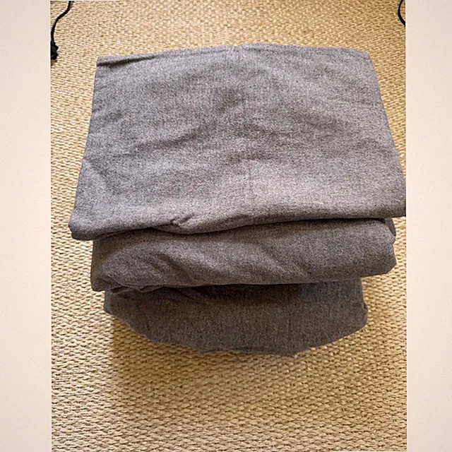 West Elm Queen Sheet Set Gray Cotton Blend Heathered Made in Portugal