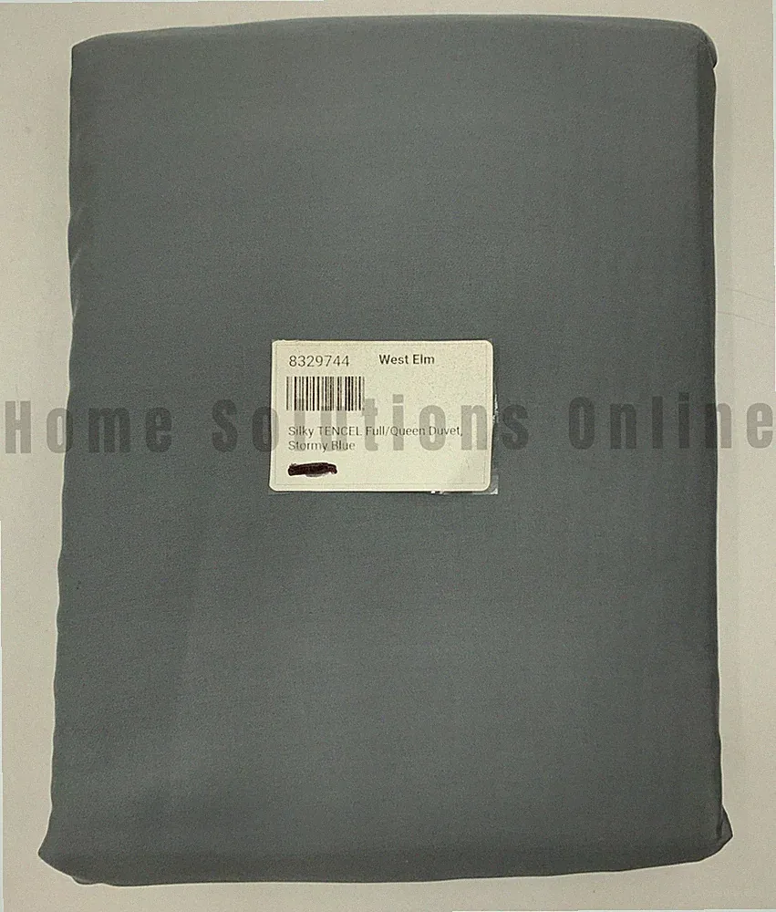 west elm Silky TENCEL™ Duvet Cover Stormy Blue Full Queen #S4079